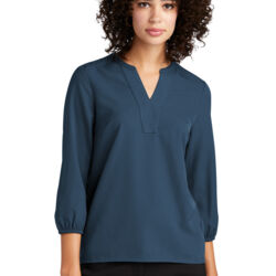 Women's Stretch Crepe 3/4 Sleeve Blouse Thumbnail