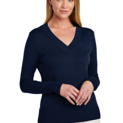 Women's Cotton Stretch V Neck Sweater Thumbnail
