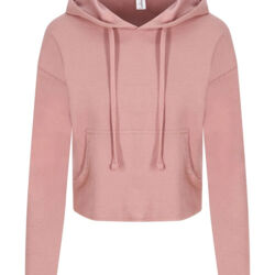 Women's Girlie Cropped Hooded Fleece with Pocket Thumbnail