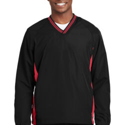 Tipped V Neck Raglan Wind Shirt Thumbnail