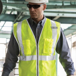 Unisex Premium Brilliant Series® Three-Pocket Zippered Mesh Vest Thumbnail