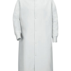 Unisex Gripper-Front Pocketless Butcher Coat With Knit Cuffs Thumbnail