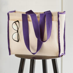 14L Tote with Contrast-Color Handles Thumbnail
