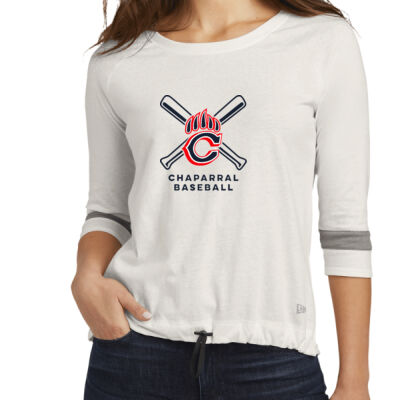Chap Baseball - Ladies Tri Blend 3/4 Sleeve Tee Thumbnail