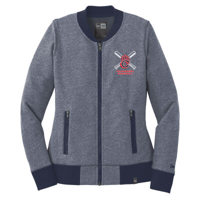 Ladies French Terry Baseball Full Zip Thumbnail